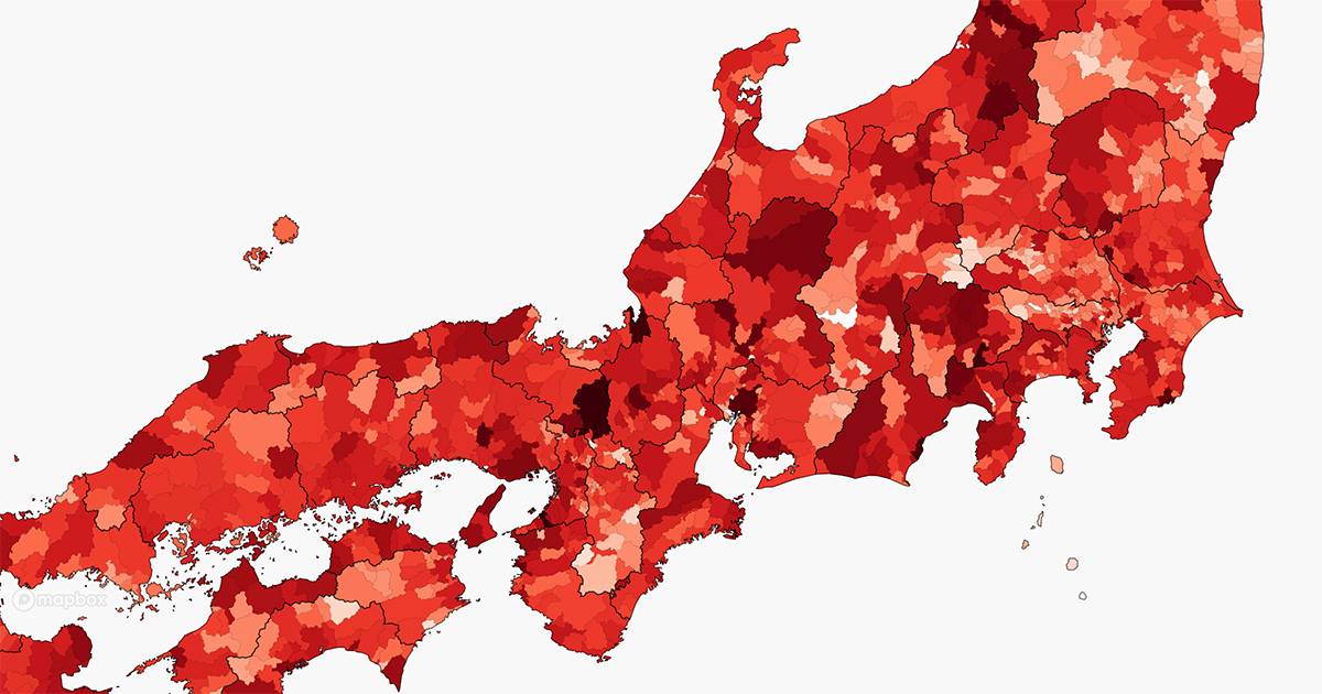 ふるさと納税受入額マップ